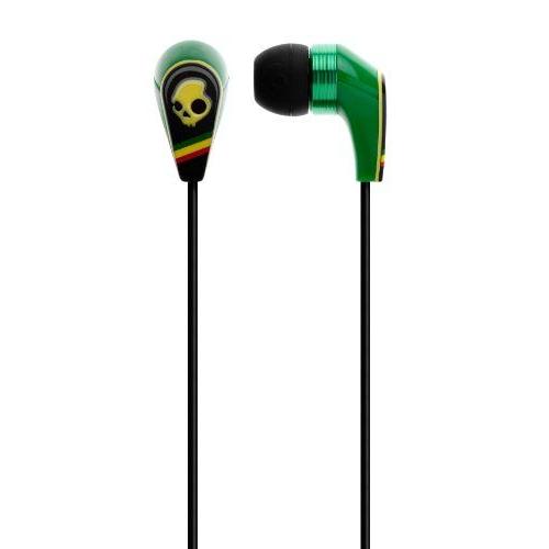 【人気商品】 Skullcandy 50/50 In Ear Bud with In-Line Microphone and Control Switch/Volume S2FFDM-058 (Rasta) ヘッドホン