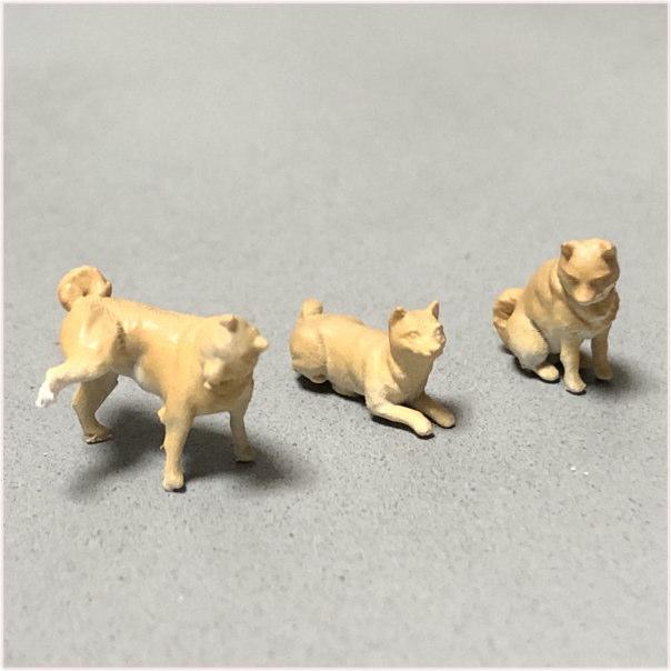 1/64フィギュア 柴犬 3体セット : わき役黒ちゃんヤフー店 - 通販 