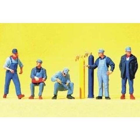 Preiserプライザー79214 アメリカの鉄道作業員【Nゲージ人形】【塗装