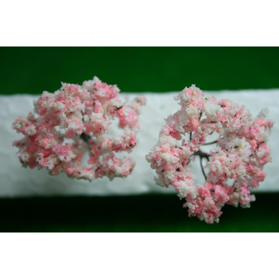 樹木模型 桜 40mm ピンク×白の桜 5本セット : わき役黒ちゃんヤフー店