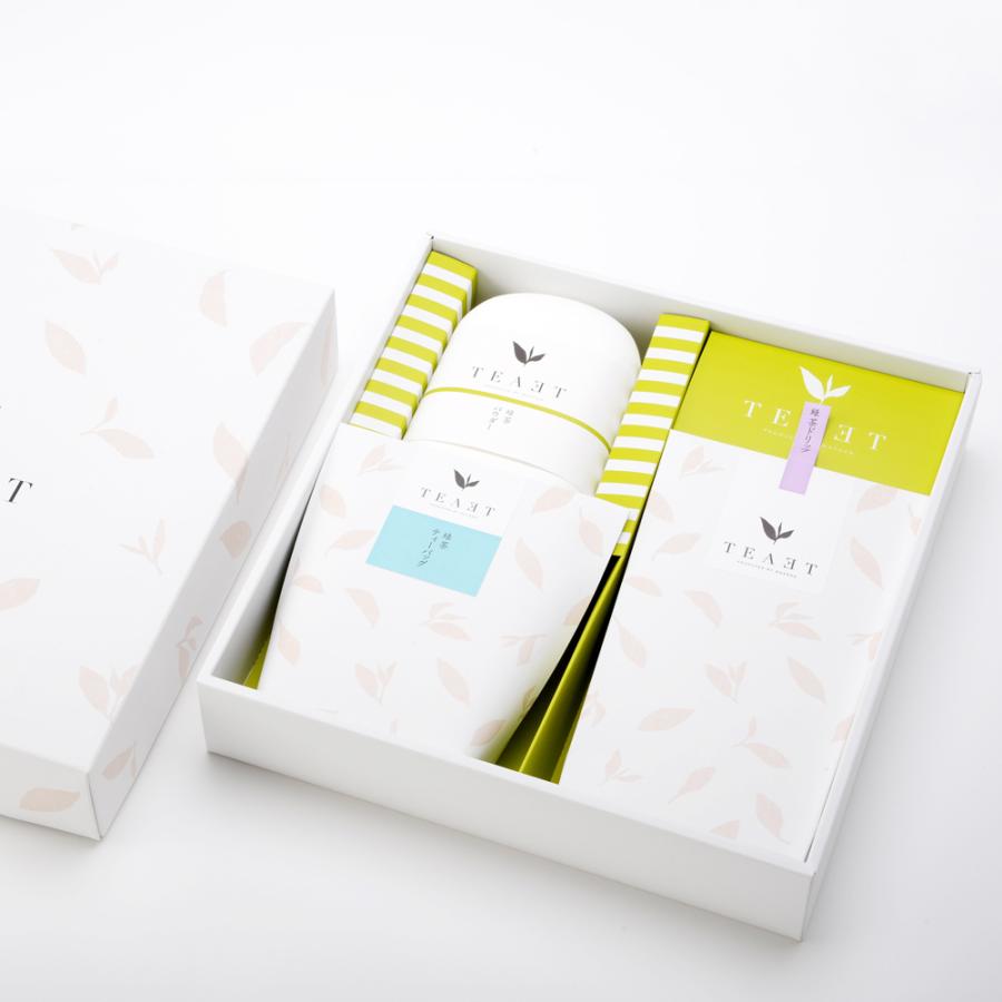 TEAETギフト 3点詰め合わせ 緑茶パウダー・緑茶ティーバッグ・緑茶