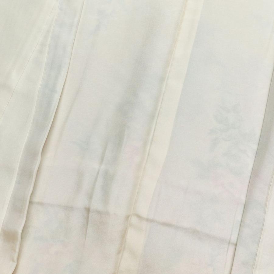 中古 小紋 総柄 正絹 花柄 袷仕立て 身丈164cm 裄丈66.5cm 金彩 ピンク_14