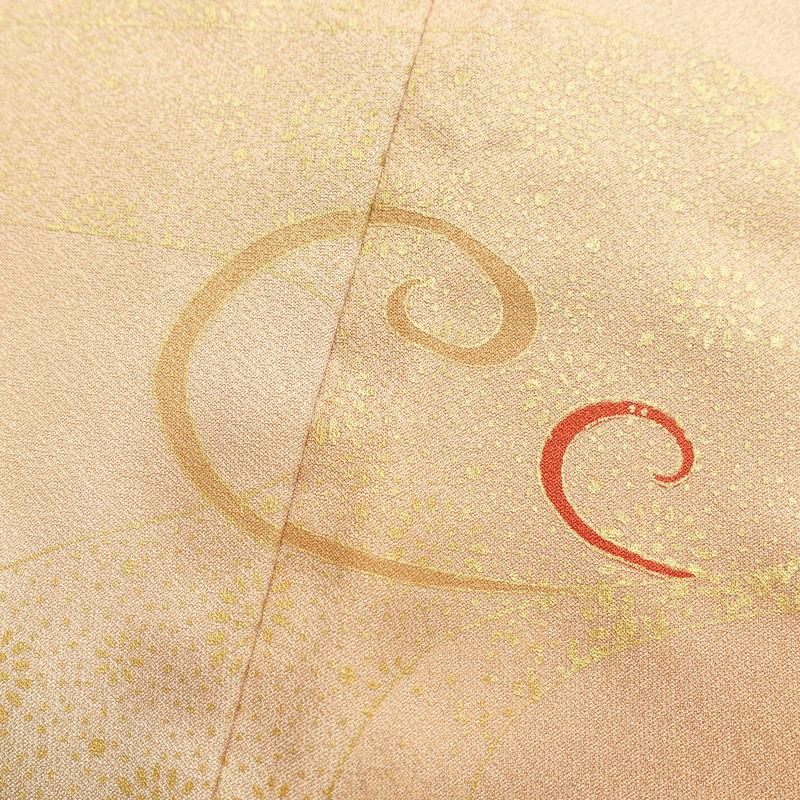 中古 訪問着 正絹 金彩 銀駒刺繍 古典柄 刺繍 袷仕立て 茶_15