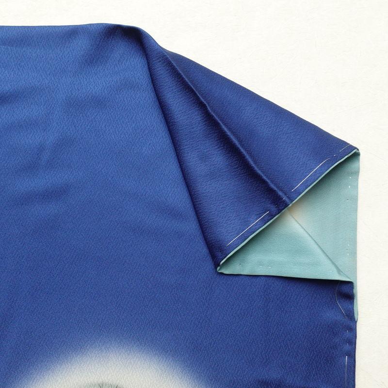 中古 訪問着 長襦袢 セット商品 しつけ糸付き 正絹 風景柄 袷仕立て