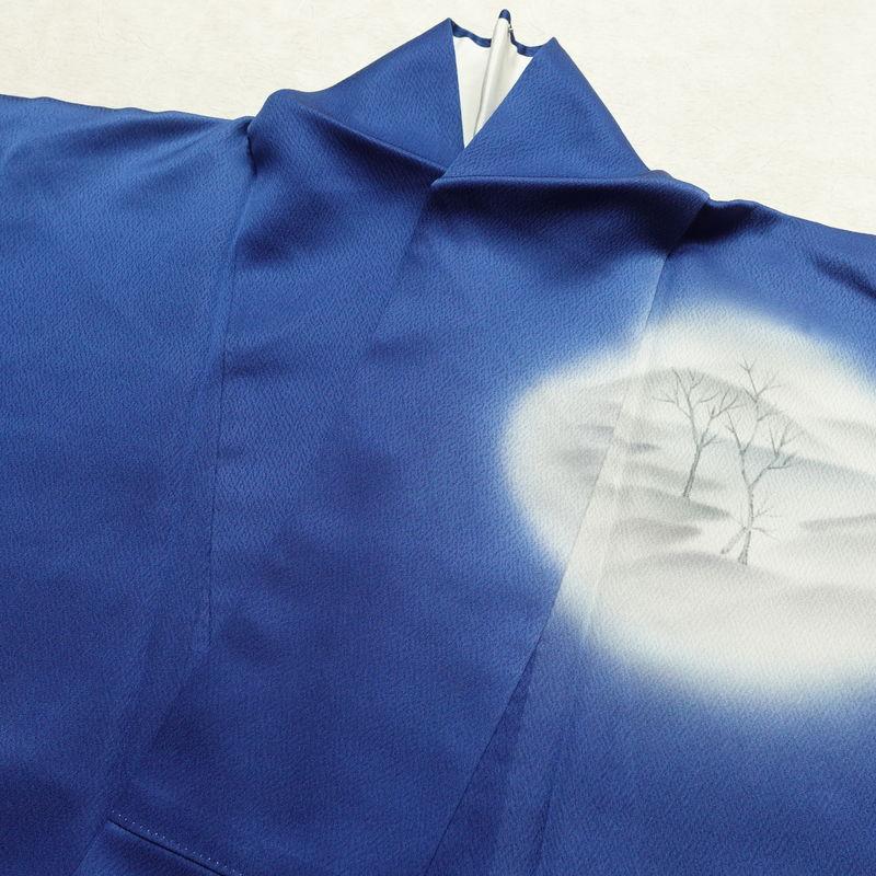 中古 訪問着 長襦袢 セット商品 しつけ糸付き 正絹 風景柄 袷仕立て