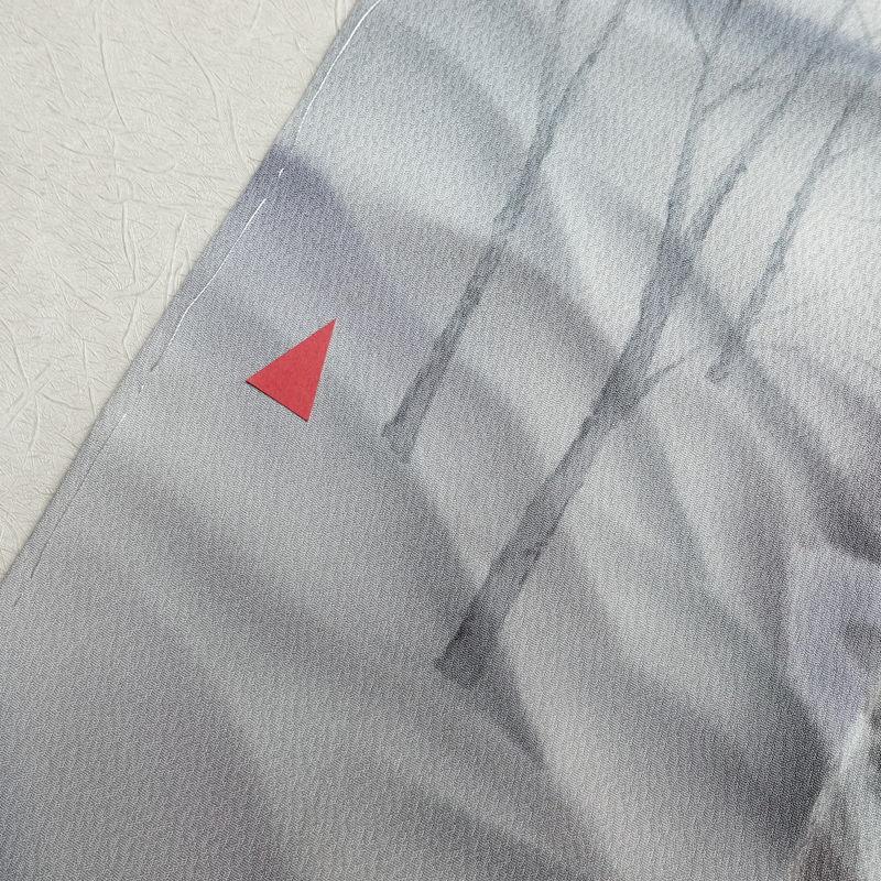 中古 訪問着 長襦袢 セット商品 しつけ糸付き 正絹 風景柄 袷仕立て