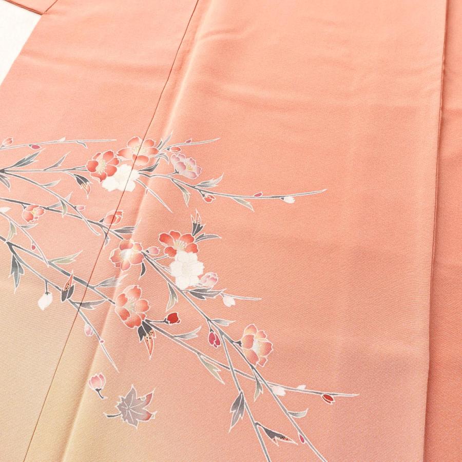 中古 訪問着 美品 加賀友禅 落款入り 作家物 正絹 花柄 袷仕立て 中古 訪問着 美品 加賀友禅 落款入り 作家物 正絹 花柄 袷仕立て