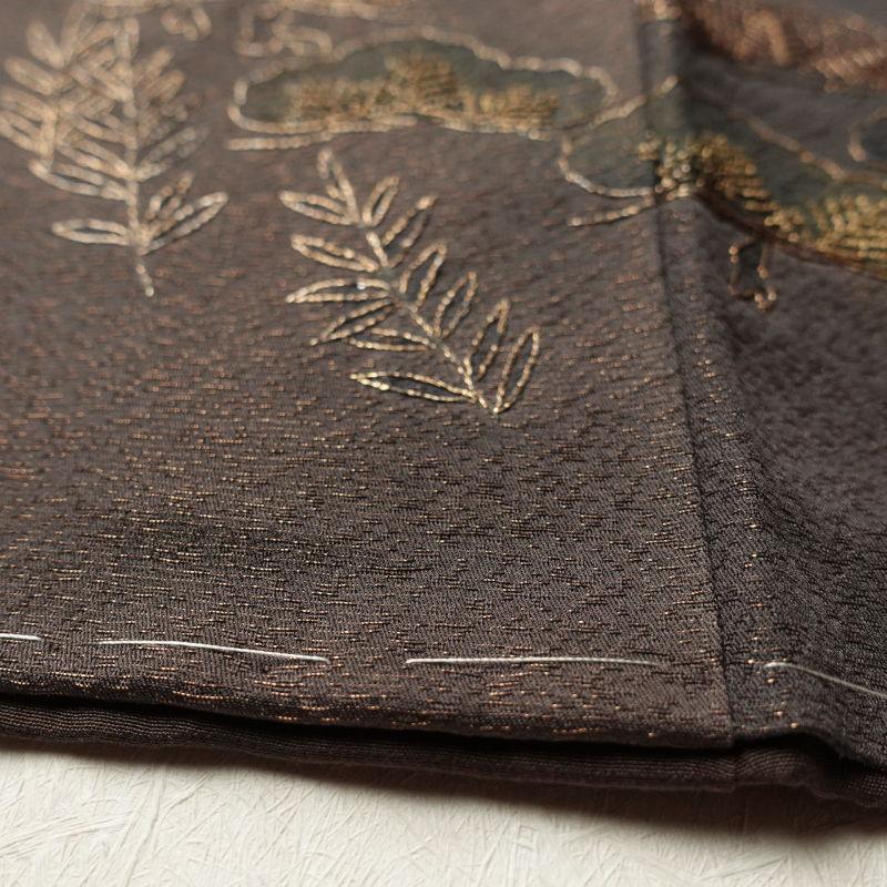中古 付け下げ 良品 スワトウ刺繍 一つ紋付き しつけ糸付き 正絹