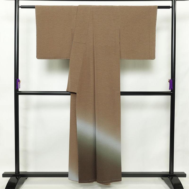中古 付け下げ 美品 友禅 岡山武子 落款入り 伝統工芸士 しつけ糸付き 