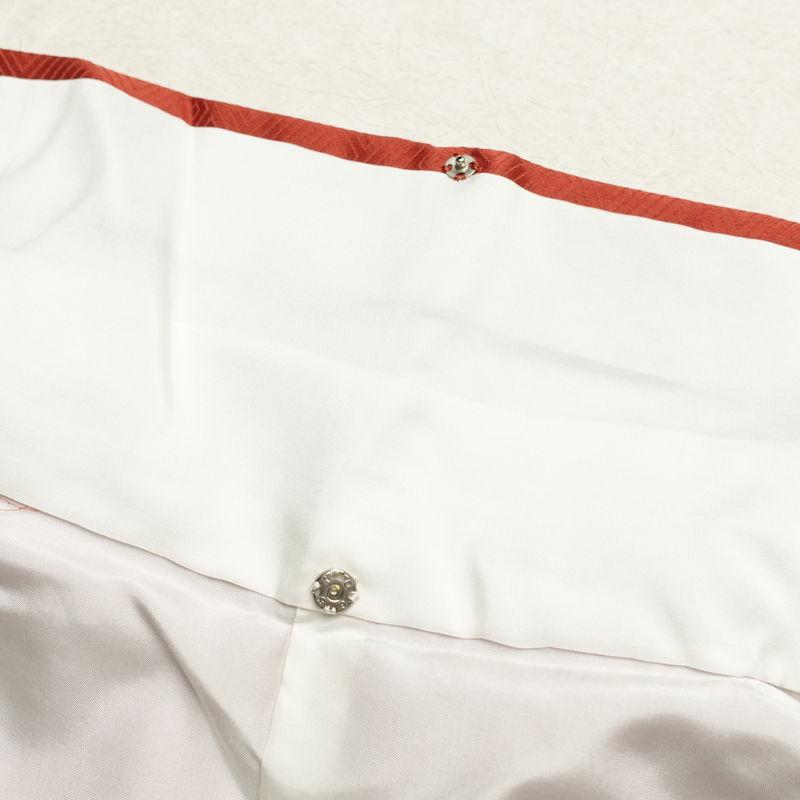 中古 付け下げ しつけ糸付き 綸子 正絹 袷仕立て 身丈171cm 裄丈65.5cm