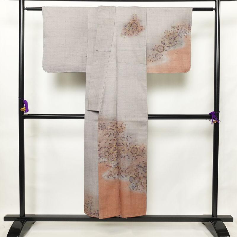 着物　紬　袷　しつけ糸付き　未使用品 久米島紬（袷）／しつけ付き未使用品・手縫い仕立て | SELECT KIMONO