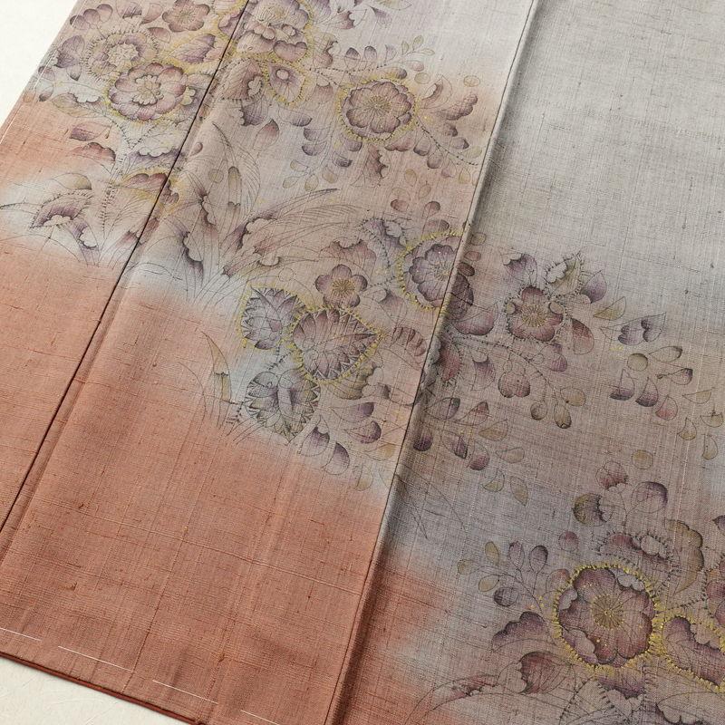 着物　紬　袷　しつけ糸付き　未使用品 久米島紬（袷）／しつけ付き未使用品・手縫い仕立て | SELECT KIMONO