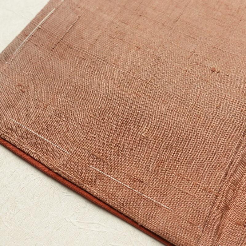 中古 付け下げ 良品 紬地 しつけ糸付き 正絹 花柄 袷仕立て 身丈149cm 裄丈64cm 紬生地 附下 着物 グレー_8