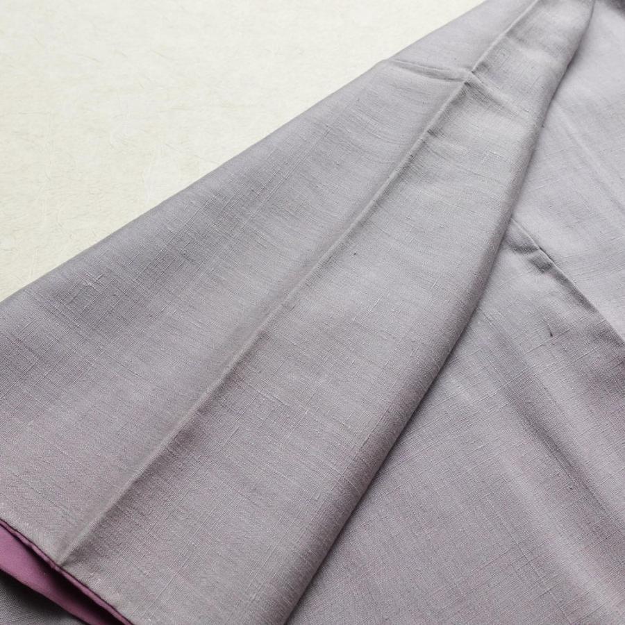 中古 付け下げ スワトウ刺繍 紬地 正絹 古典柄 袷仕立て 身丈164cm 裄丈65.5cm 紫・藤色 |  | 15