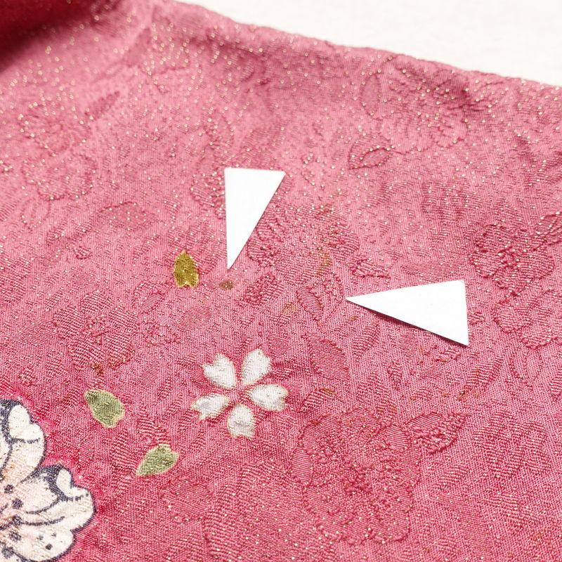 中古 振袖 辻が花 絞り 正絹 花柄 袷仕立て 身丈163.5cm 裄丈67.5cm