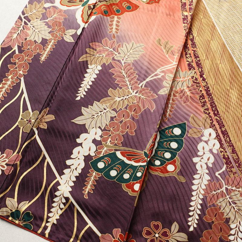 彩　【高級 中振袖５点セット】 正絹 蝶々柄 扇子柄 上品 成人式 彩 【高級 中振袖5点セット】 正絹 蝶々柄 扇子柄 上品 成人式