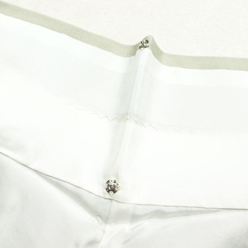 中古 色留袖 松尾光琳 木賊鷺 落款入り 一つ紋付き 縮緬 正絹 古典柄