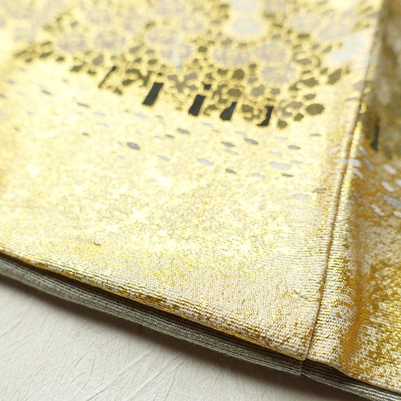 中古 色留袖 松尾光琳 木賊鷺 落款入り 一つ紋付き 縮緬 正絹 古典柄