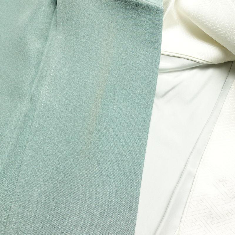 中古 色留袖 五つ紋付き 比翼付き 縮緬 正絹 古典柄 袷仕立て 身丈  