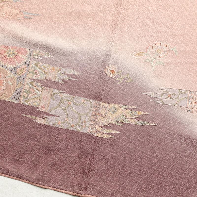 色留袖 着物 中古 正絹 袷 紋付 一つ紋 蘇州刺繍 中国刺繍 花の図 箔糸 抹茶色 多色 身丈153.5cm 裄64.5cm SA きもの北條 A1286-10 楽天市場】蘇州刺繍（種類（着物）色留袖）の通販