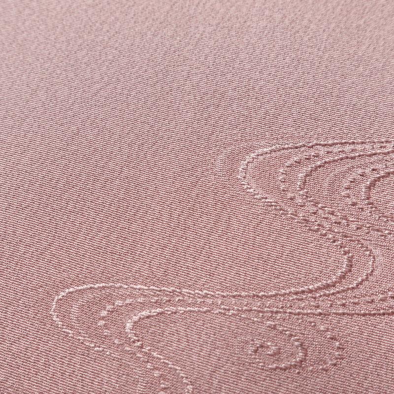 中古 色無地 良品 しつけ糸付き 一つ紋付き 正絹 流水・波柄 袷仕立て 身丈