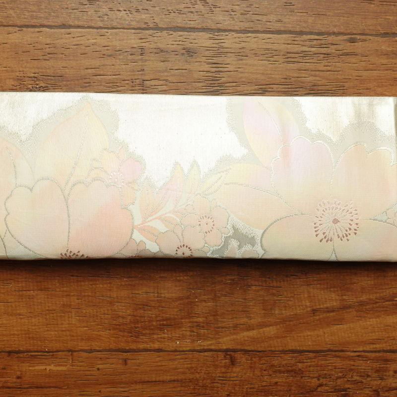 中古 袋帯 六通柄 良品 フォーマル用 正絹 花柄 金・銀 : 和ころも