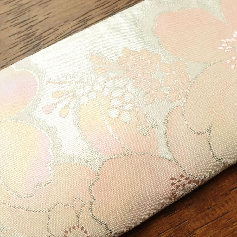 中古 袋帯 六通柄 良品 フォーマル用 正絹 花柄 金・銀 : 和ころも