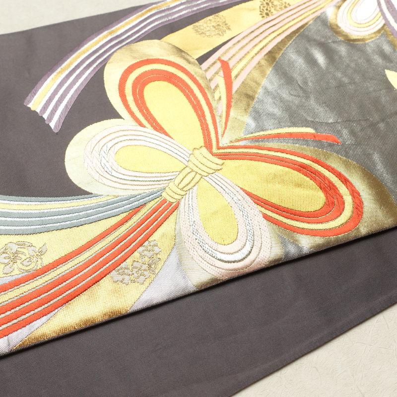 中古 袋帯 六通柄 良品 振袖用 正絹 古典柄 紫・藤色 : 和ころも