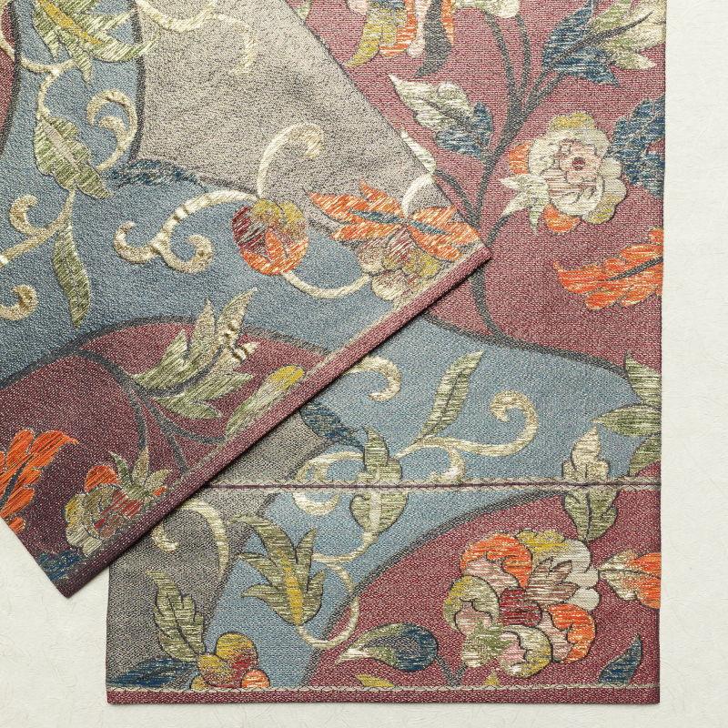 中古 袋帯 六通柄 美品 フォーマル用 正絹 木の葉・植物柄 多色使い_17