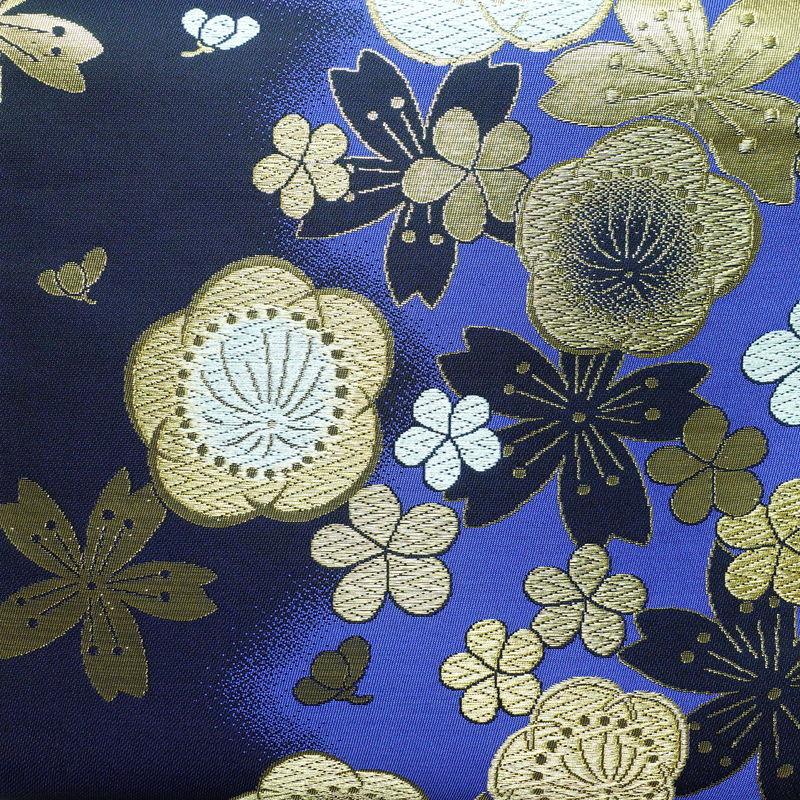 中古 袋帯 未仕立て品 六通柄 美品 証紙あり 振袖用 正絹 花柄