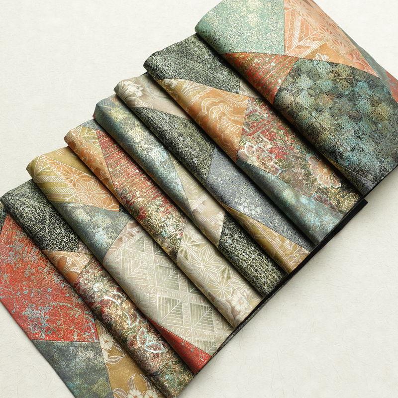 中古 袋帯 本場大島紬 全通柄 良品 証紙あり 切嵌 切りばめ フォーマル