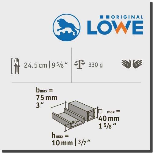 LOWE 3605 オリジナル ライオン ハサミ 鋏 建築 木工 電工 工業用 万能鋏 アンビル カッター ケーブルや配線ダクト用切削角度ストッパー無し |  | 02