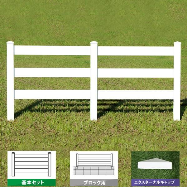 最適な価格 フェンス 樹脂 ホワイト アメリカン バイナルフェンス Pvc 幅140cm 高さ105cm 基本セット ブロック用 3レールズランチ Exキャップ 3rr E0 高い品質 Atempletonphoto Com