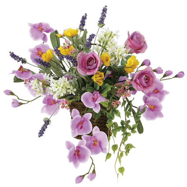 光の楽園 壁掛けスイートラベンダー 752H100 アートフラワー 造花 光触媒