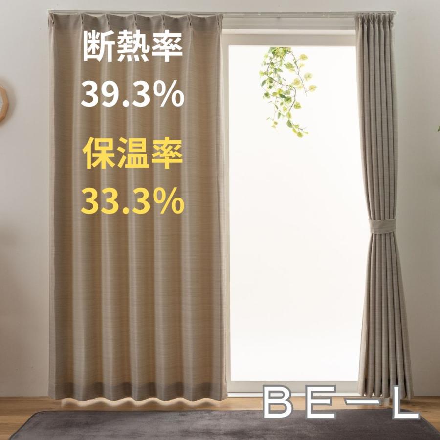 3％オフ／省エネ 即納 幅100cm 花粉 4枚 セット カーテン 遮光 厚地