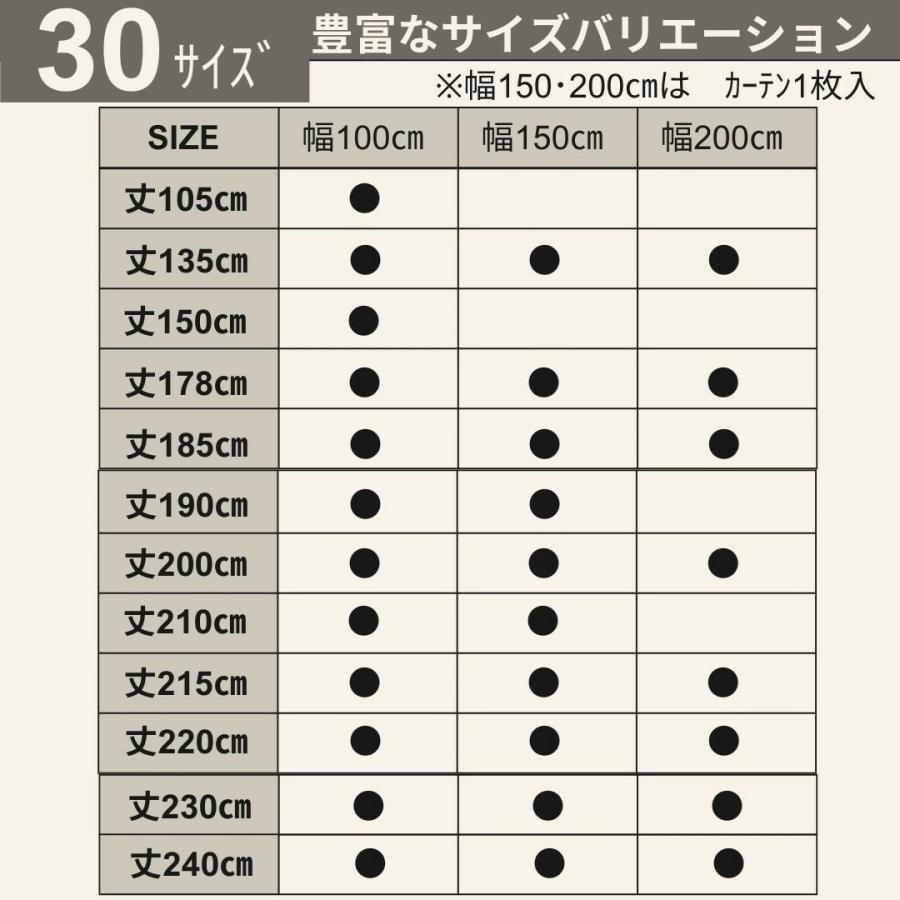 ＼ポイント５倍／完全遮光 カーテン 2枚 1枚 防音 遮音 遮光1級 遮光 防犯 遮熱 断熱 透けない 洗える ＵＶカット ドレープ 厚地 30サイズ 熱中症 暑さ指数_15