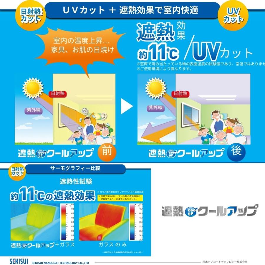セキスイ 遮熱クールアップ クーリアス 窓 遮熱シート 100×230 98×200