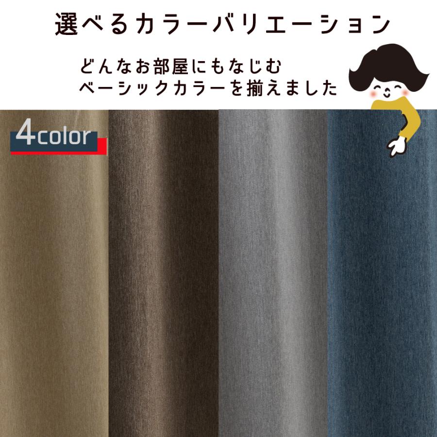 3％オフ／幅100cm 150cm 200cm 遮光厚地カーテン 2枚入 1枚 省エネ