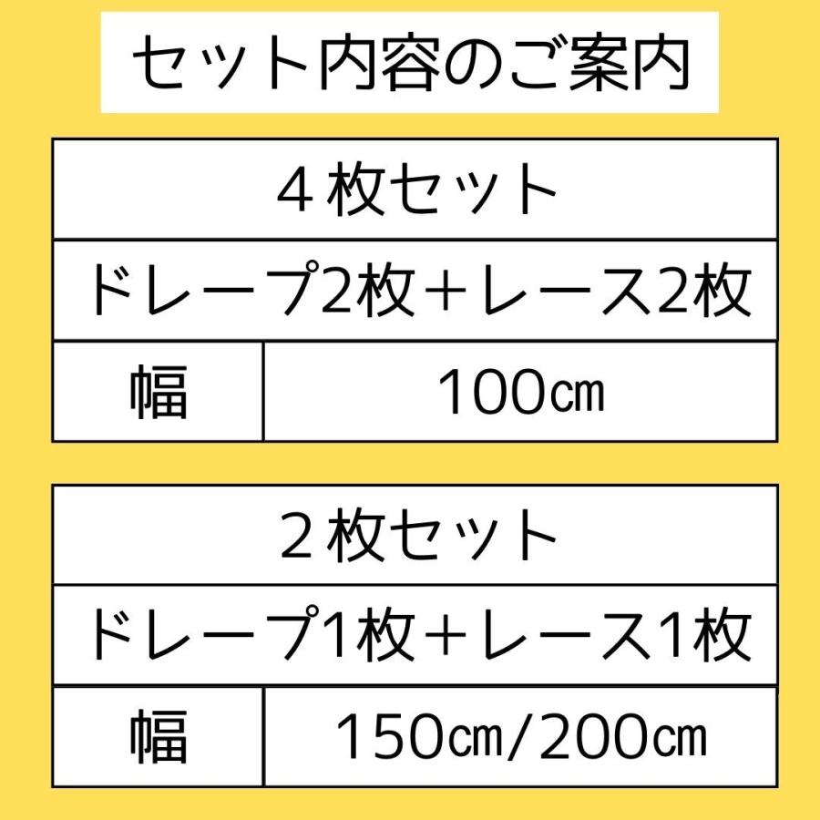 3％オフ／幅100cm 150cm 200cm 遮光厚地4枚セット 2枚セット