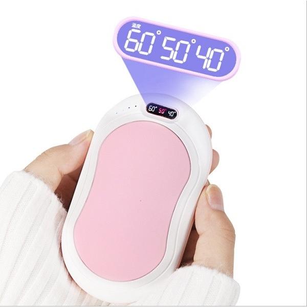 充電式カイロ USBカイロ モバイルバッテリー 電子カイロ ハンドウォーマー 1台4役 寒さ対策  温度調節 マッサージ機能 液晶温度数字表示 防寒 | ブランド登録なし | 01