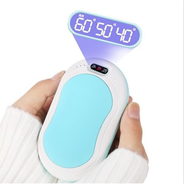 充電式カイロ USBカイロ モバイルバッテリー 電子カイロ ハンドウォーマー 1台4役 寒さ対策  温度調節 マッサージ機能 液晶温度数字表示 防寒 | ブランド登録なし | 03