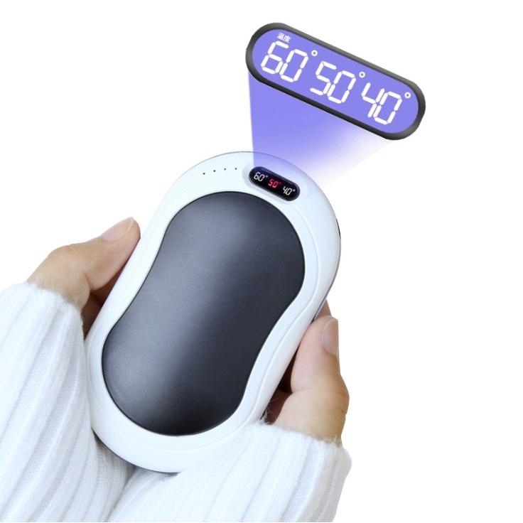 充電式カイロ USBカイロ モバイルバッテリー 電子カイロ ハンドウォーマー 1台4役 寒さ対策  温度調節 マッサージ機能 液晶温度数字表示 防寒 | ブランド登録なし | 02