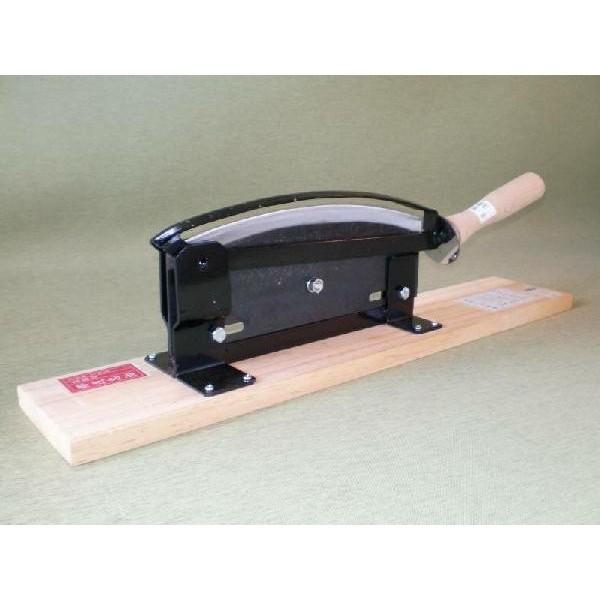 千成 AD-901 押切り 自動式 30cm刃 木製台付 用具 工具 鍬（くわ） クワ くわ ホー Hoe ガーデニング用品 園芸用品 相田合同