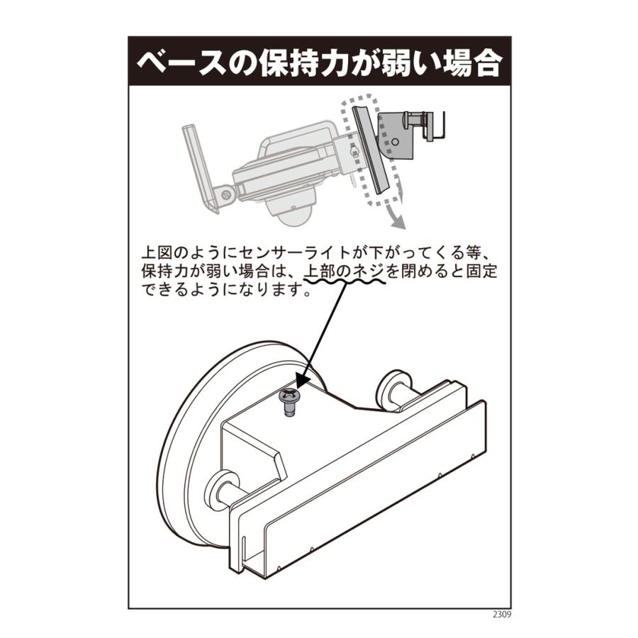 新商品 ムサシ RITEX センサーライト用サッシ・薄板用ベース（SP-13） センサーライト用 取付け器具 取付け金具 防犯ライト ledライト センサーライト 屋外｜wakui-bouhanbousai｜05