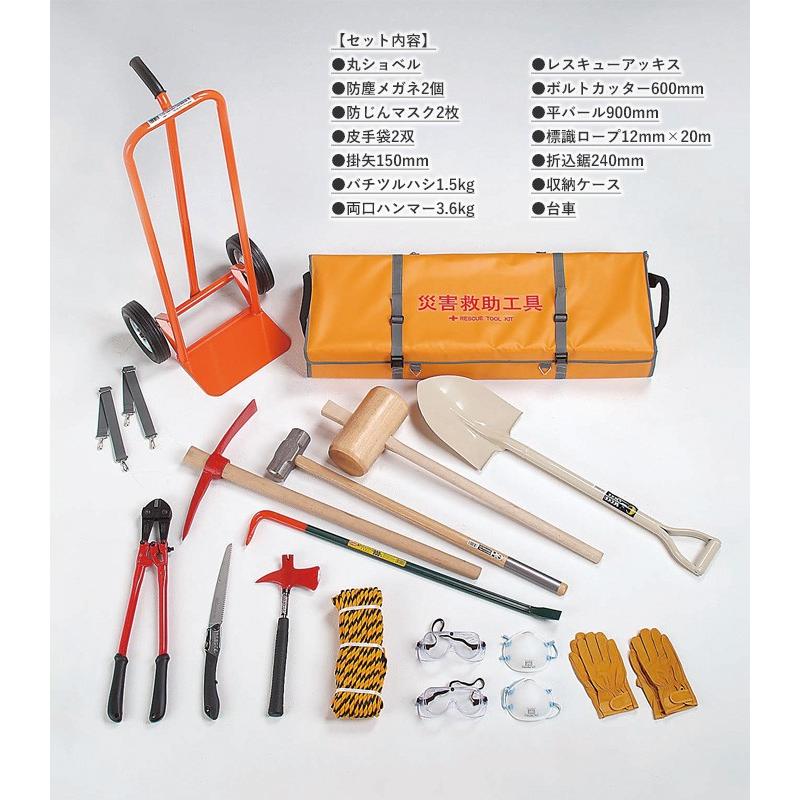 ノキドア　グッズセット 防災グッズ レスキューツールキット（台車付） RS-170D 緊急脱出 救出