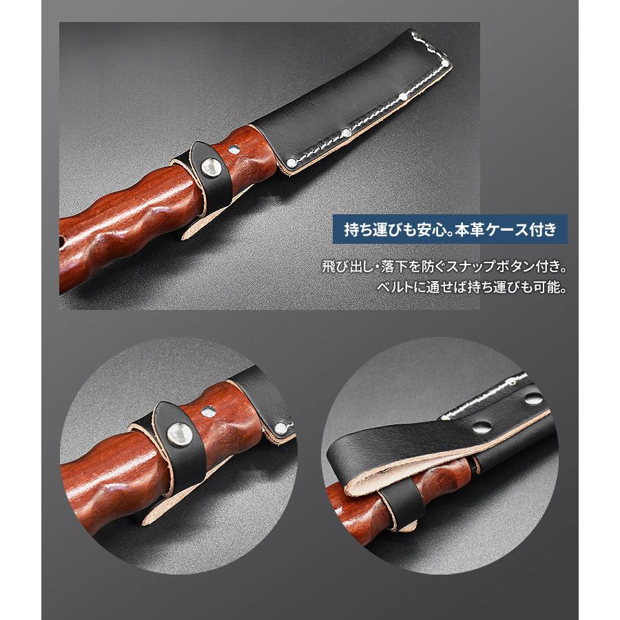 阿吽 A・UN 小刀 黒銀 暁 A-3 刃渡り135mm 万能キャンプナイフ 軽量