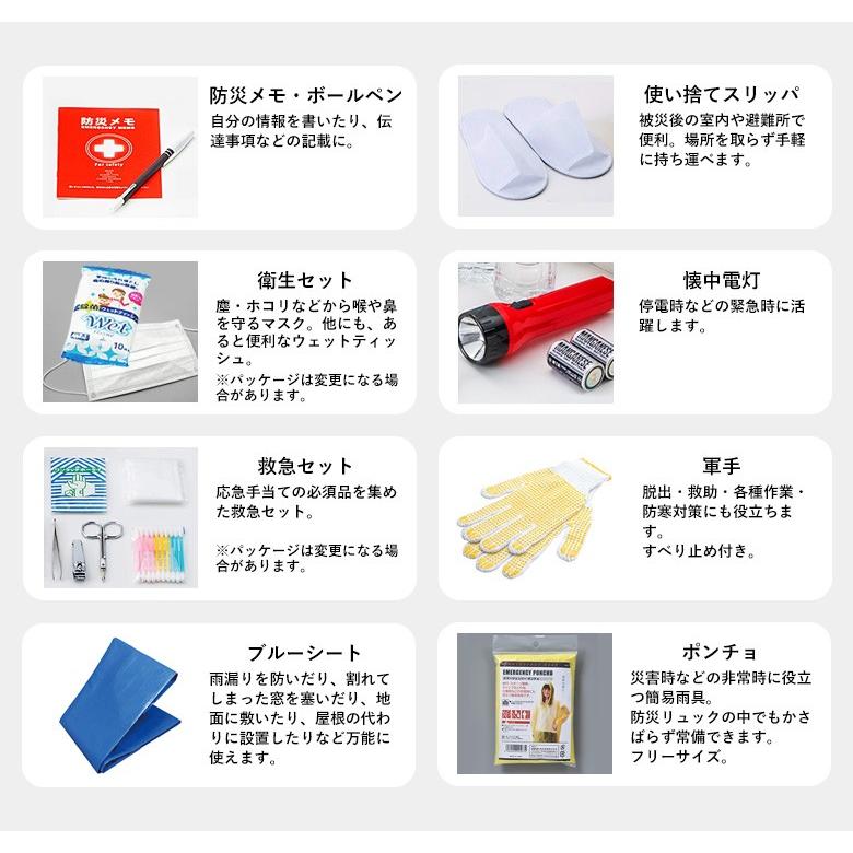 防災セット 緊急避難セット（KNE-120） 防災グッズ 非常用 持ち出し袋