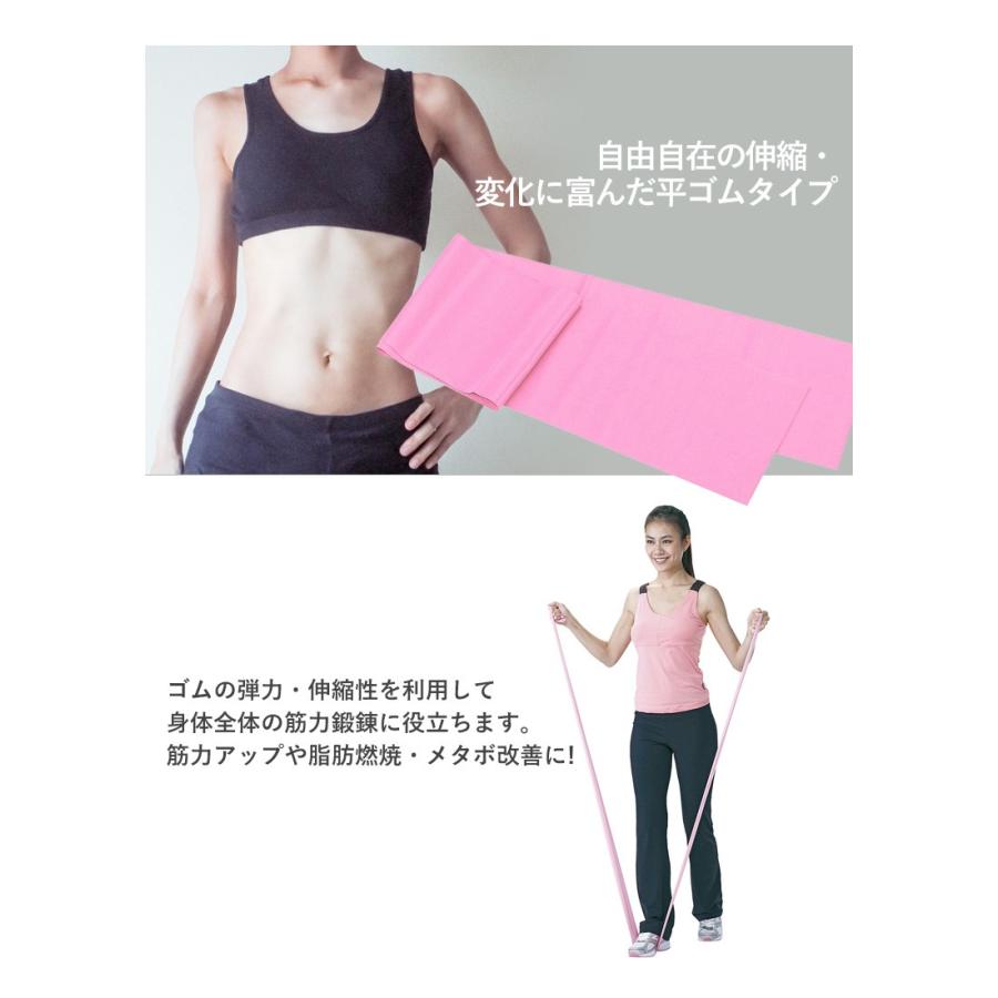 エクササイズバンド PINK ピンク 普通 平ゴムタイプ KW-753 健康