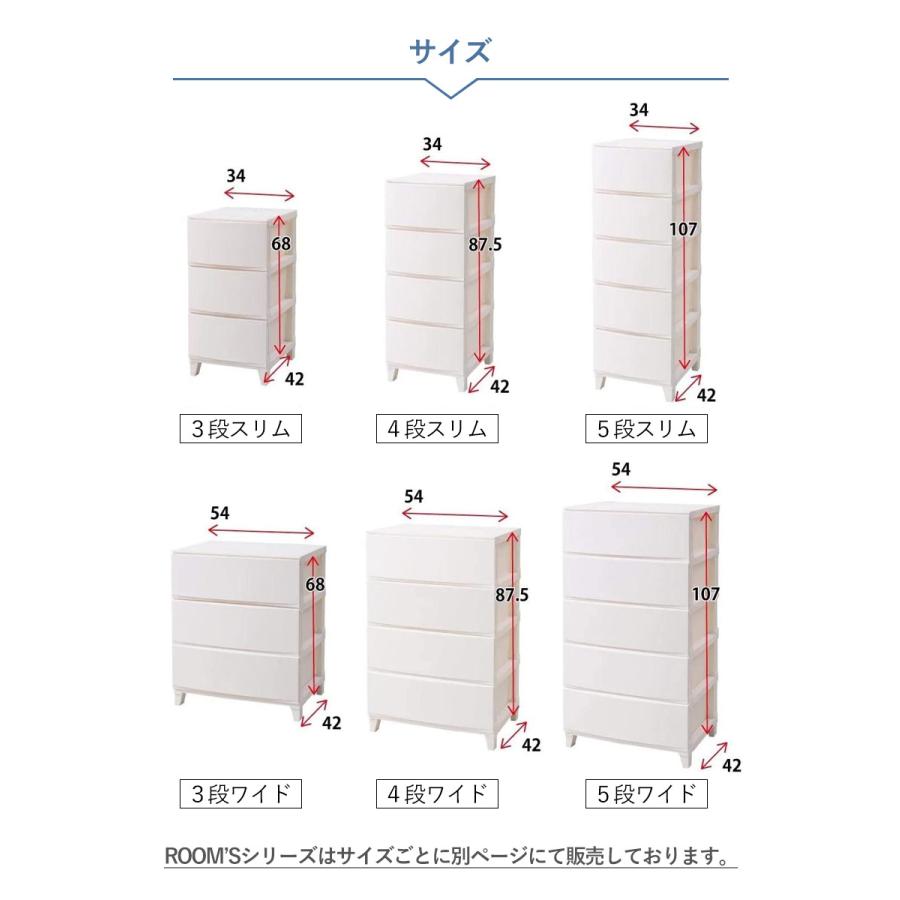 衣類収納 ルームスシェード 3段 スリム RSD-S343 衣類収納ケース 衣類