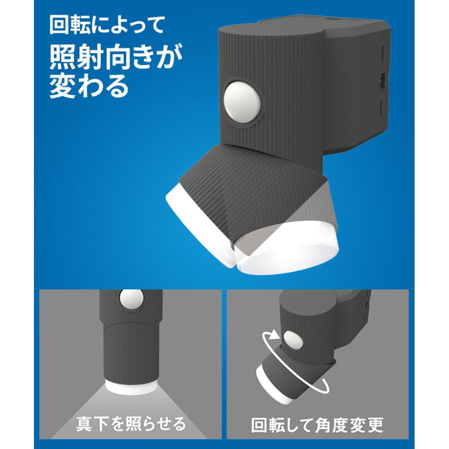 ムサシ RITEX 4.5W×1灯 LEDソーラーシンプルスタイルセンサーライト（S